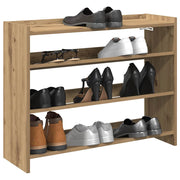 Schoenenrek 80x25x62 cm bewerkt hout eikenkleur