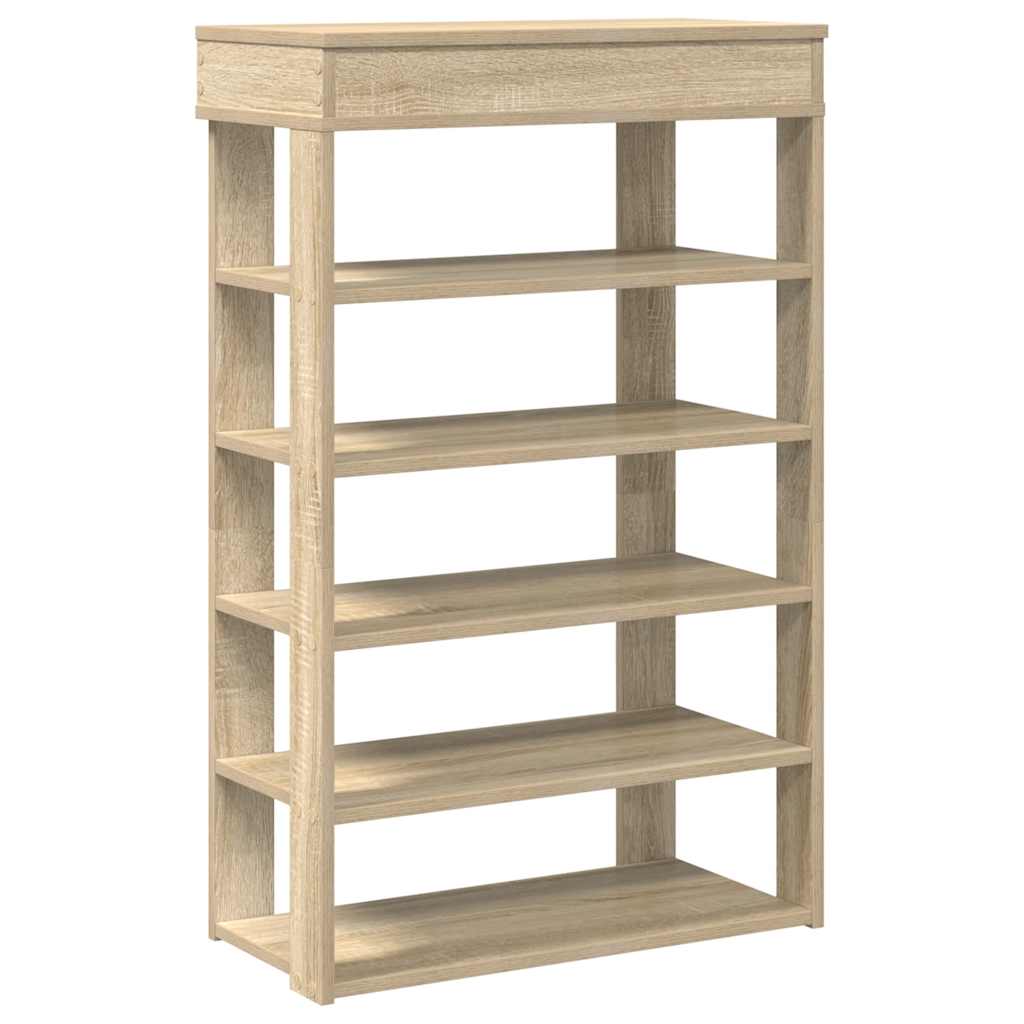 Schoenenrek 60x30x98 cm bewerkt hout sonoma eikenkleurig