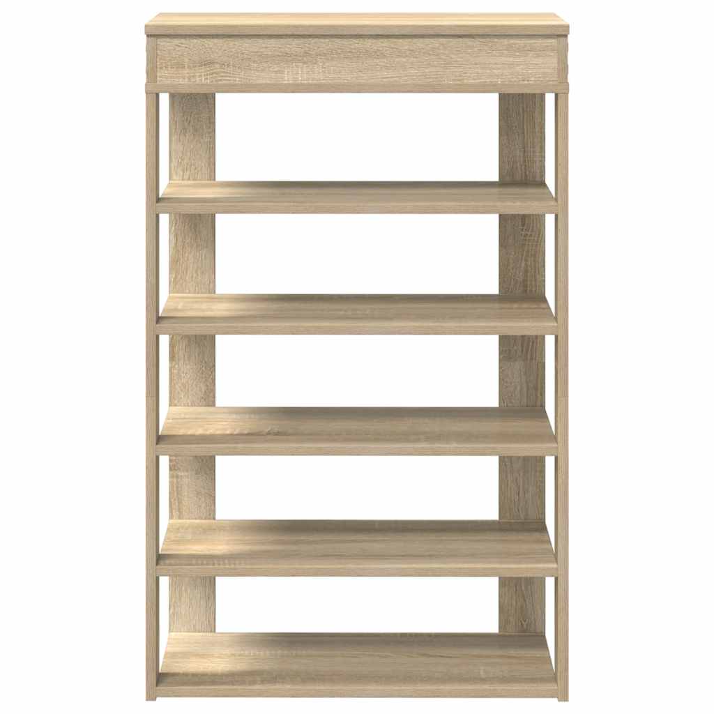 Schoenenrek 60x30x98 cm bewerkt hout sonoma eikenkleurig