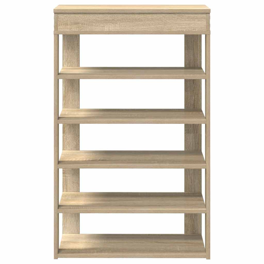 Schoenenrek 60x30x98 cm bewerkt hout sonoma eikenkleurig