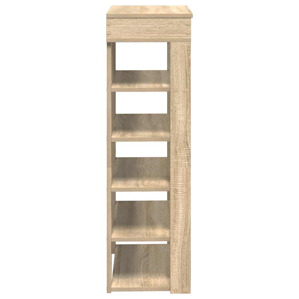 Schoenenrek 60x30x98 cm bewerkt hout sonoma eikenkleurig