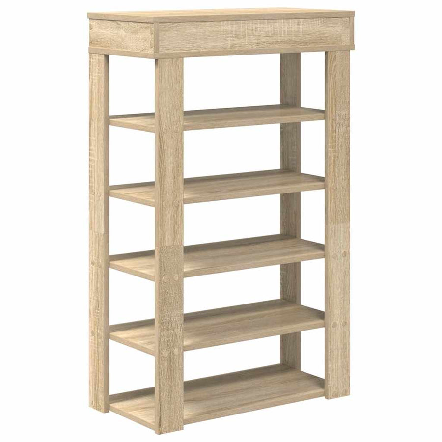 Schoenenrek 60x30x98 cm bewerkt hout sonoma eikenkleurig