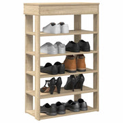 Schoenenrek 60x30x98 cm bewerkt hout sonoma eiken