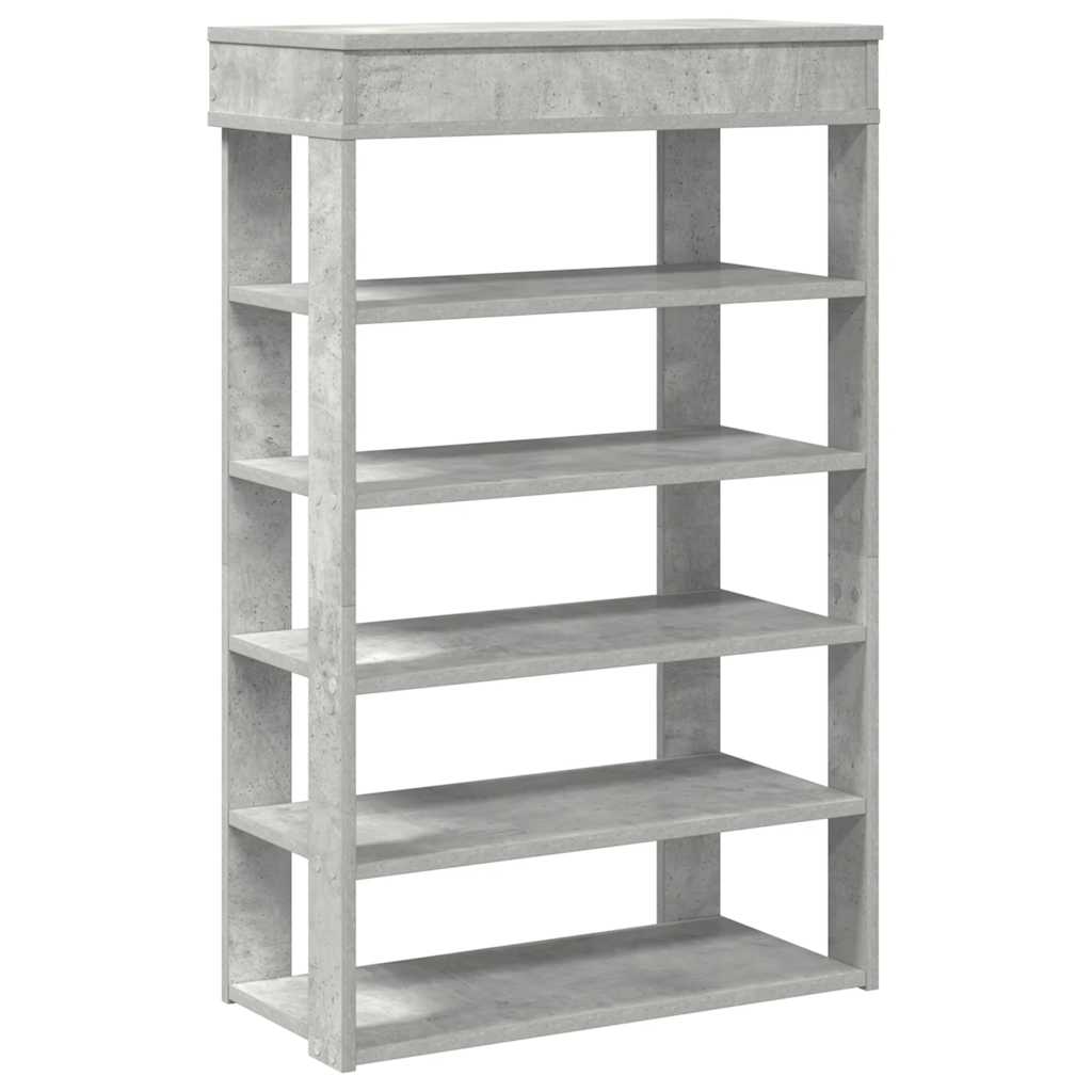 Schoenenrek 60x30x98 cm bewerkt hout betongrijs