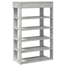 Schoenenrek 60x30x98 cm bewerkt hout betongrijs