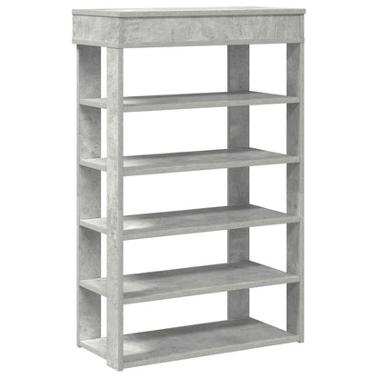 Schoenenrek 60x30x98 cm bewerkt hout betongrijs