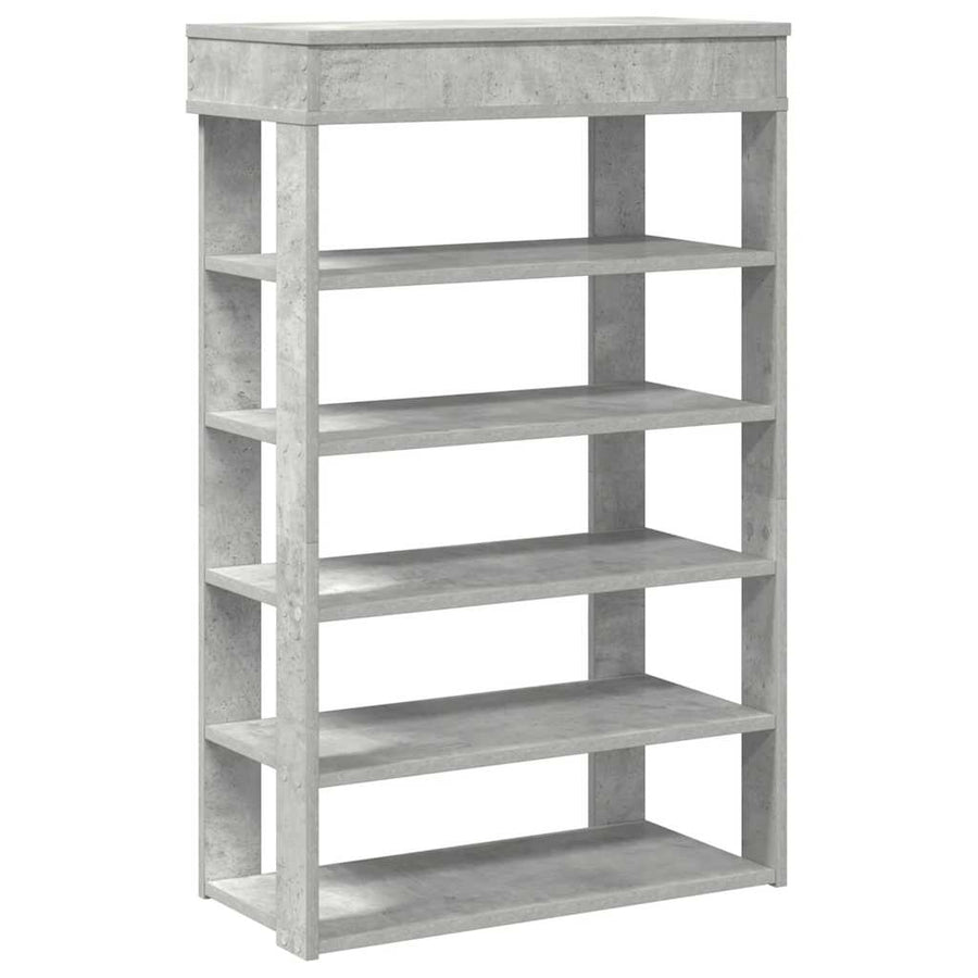 Schoenenrek 60x30x98 cm bewerkt hout betongrijs