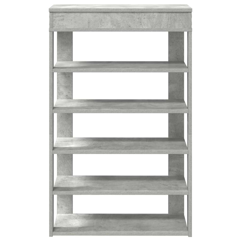 Schoenenrek 60x30x98 cm bewerkt hout betongrijs