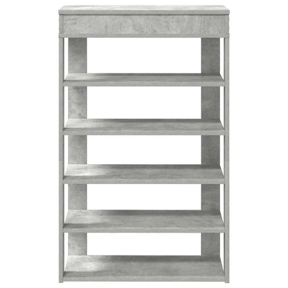 Schoenenrek 60x30x98 cm bewerkt hout betongrijs