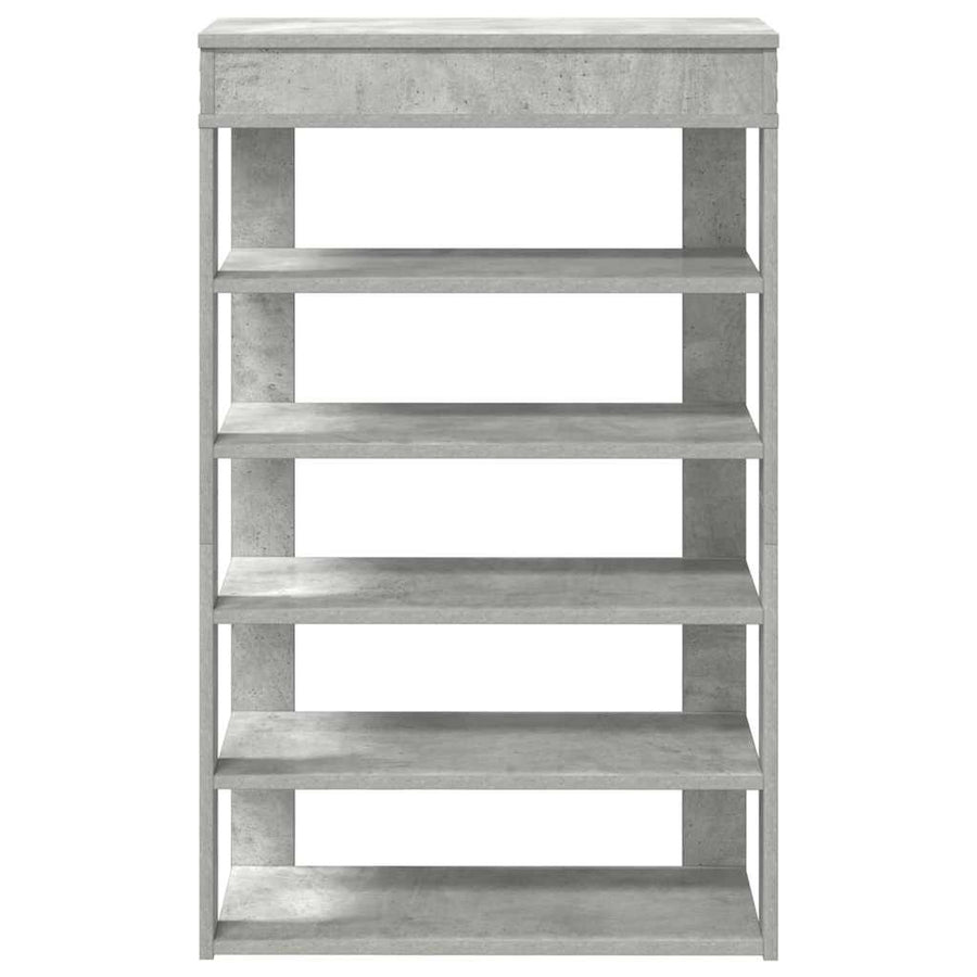 Schoenenrek 60x30x98 cm bewerkt hout betongrijs