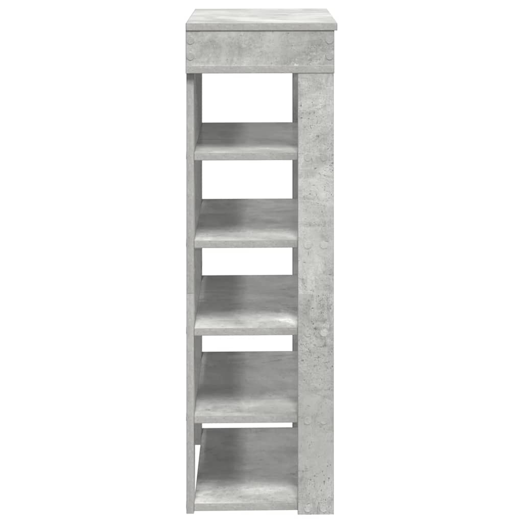 Schoenenrek 60x30x98 cm bewerkt hout betongrijs