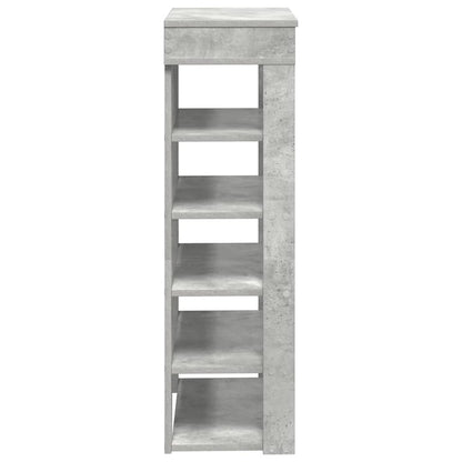 Schoenenrek 60x30x98 cm bewerkt hout betongrijs
