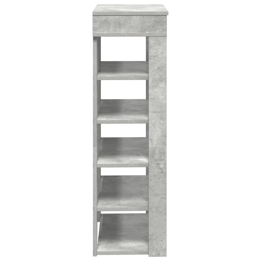 Schoenenrek 60x30x98 cm bewerkt hout betongrijs