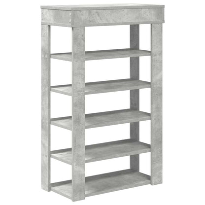 Schoenenrek 60x30x98 cm bewerkt hout betongrijs