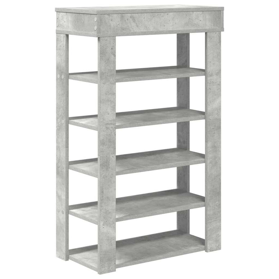 Schoenenrek 60x30x98 cm bewerkt hout betongrijs