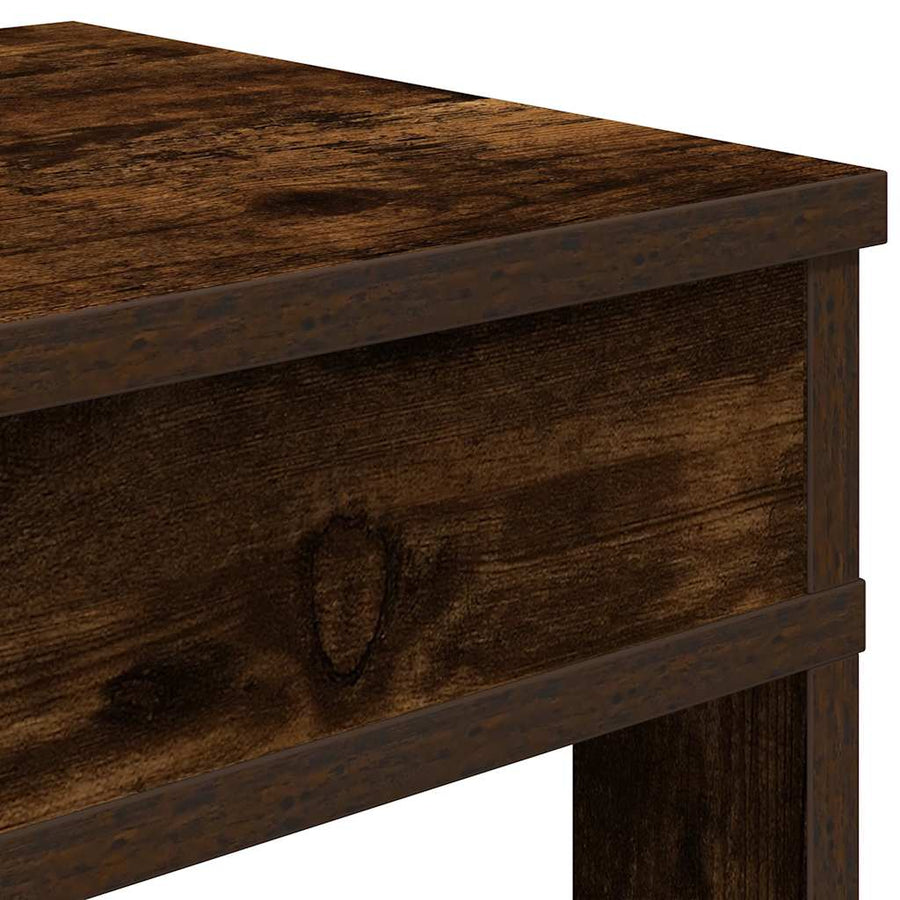 Schoenenrek 60x30x98 cm bewerkt hout gerookt eikenkleurig