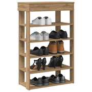 Schoenenrek 60x30x98 cm bewerkt hout eikenkleur