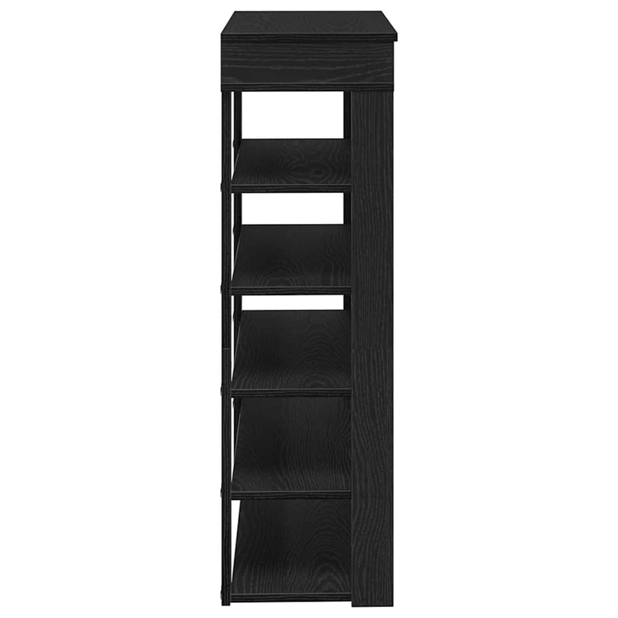 Schoenenrek 80x30x98 cm bewerkt hout zwart