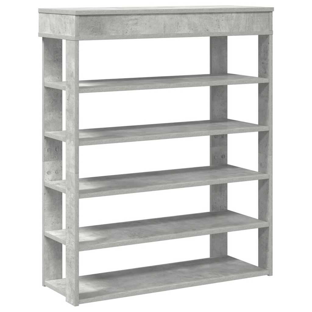Schoenenrek 80x30x98 cm bewerkt hout betongrijs