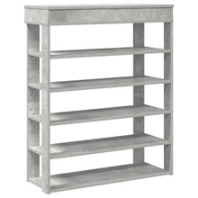 Schoenenrek 80x30x98 cm bewerkt hout betongrijs