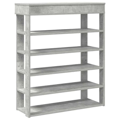 Schoenenrek 80x30x98 cm bewerkt hout betongrijs