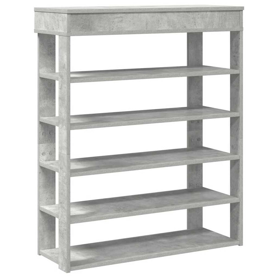 Schoenenrek 80x30x98 cm bewerkt hout betongrijs