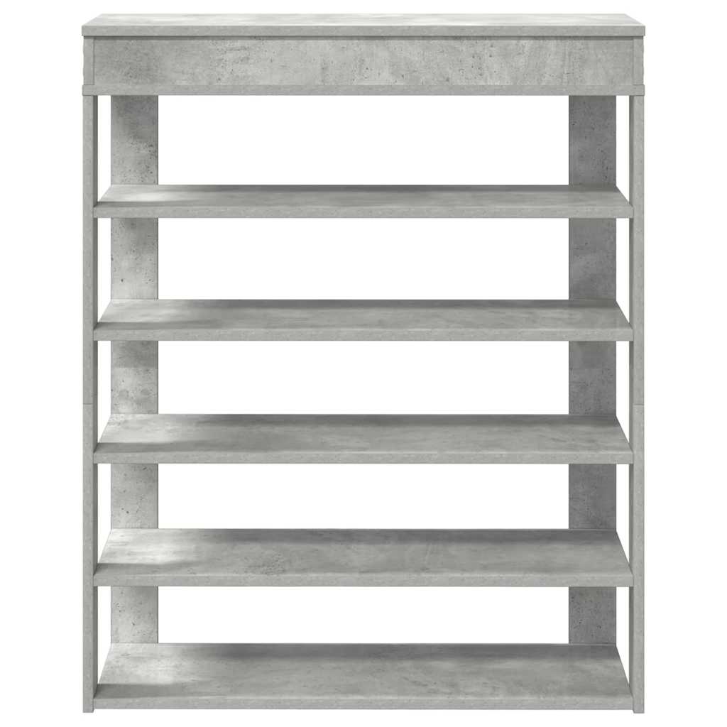 Schoenenrek 80x30x98 cm bewerkt hout betongrijs