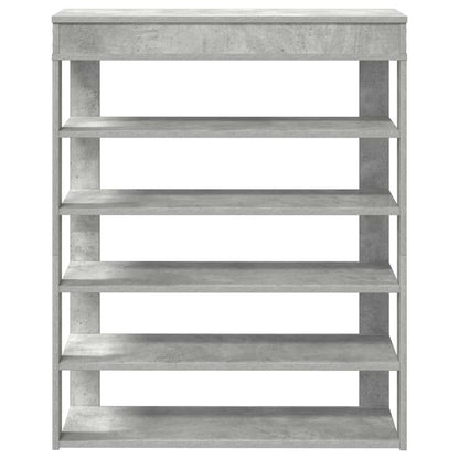 Schoenenrek 80x30x98 cm bewerkt hout betongrijs