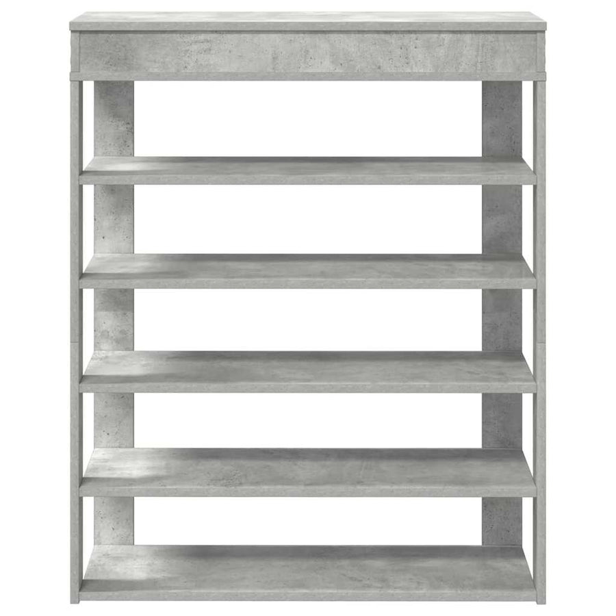 Schoenenrek 80x30x98 cm bewerkt hout betongrijs
