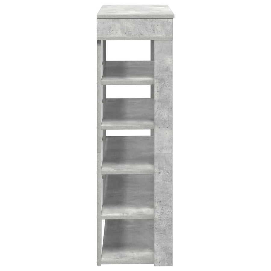 Schoenenrek 80x30x98 cm bewerkt hout betongrijs