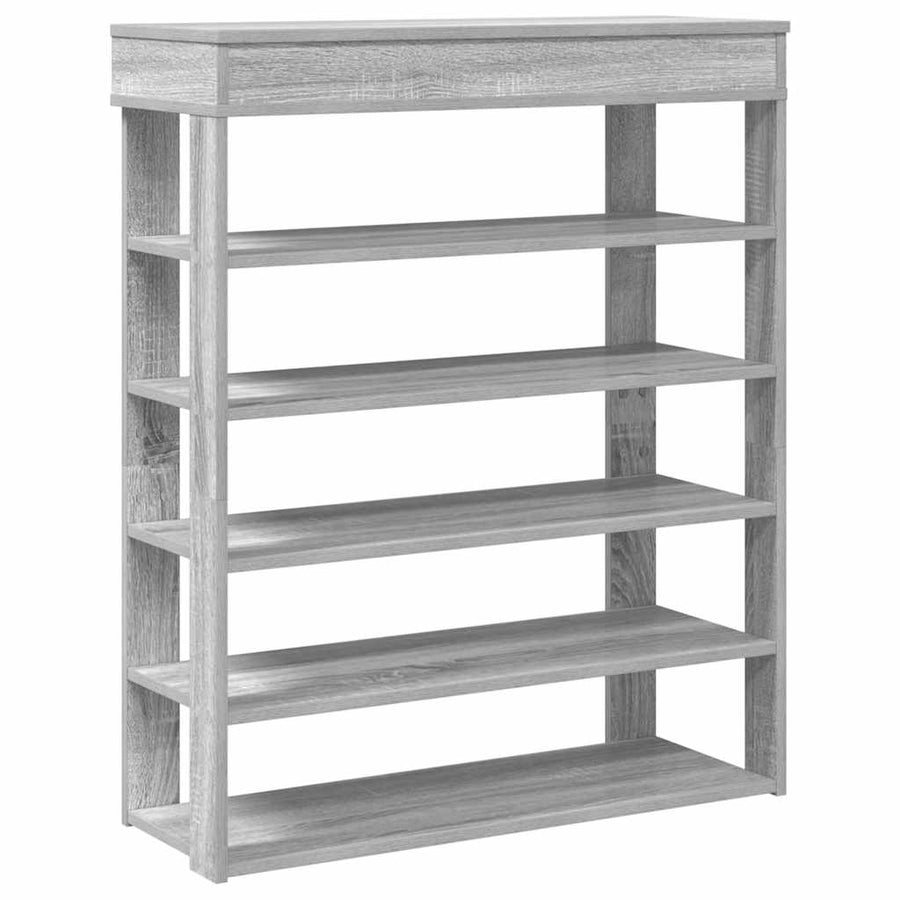 Schoenenrek 80x30x98 cm bewerkt hout grijs sonoma