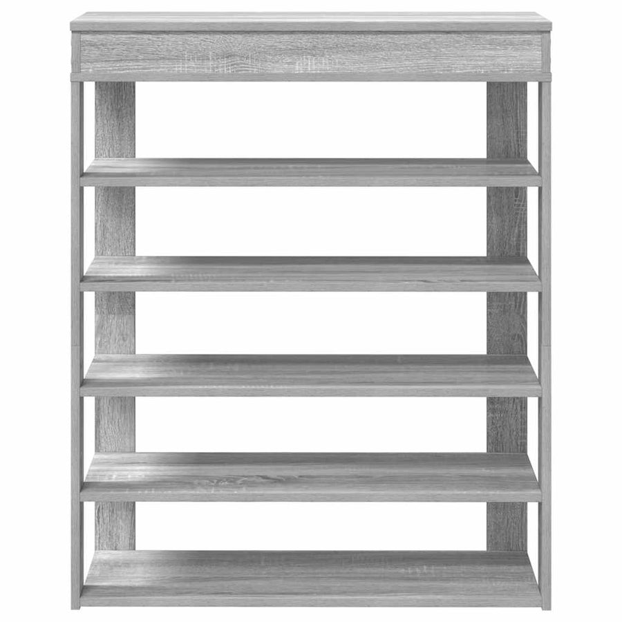 Schoenenrek 80x30x98 cm bewerkt hout grijs sonoma