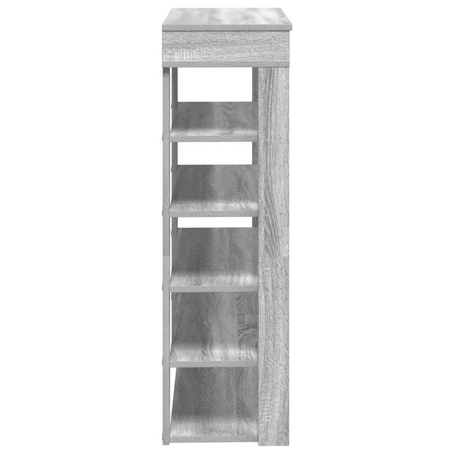 Schoenenrek 80x30x98 cm bewerkt hout grijs sonoma