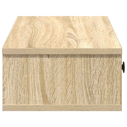 Wandschap met lades 60x25x15 cm bewerkt hout sonoma eikenkleur