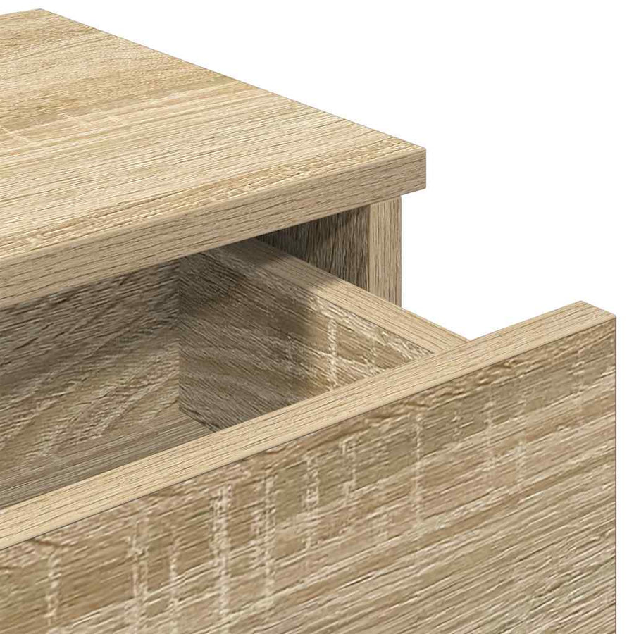 Wandschap met lades 60x25x15 cm bewerkt hout sonoma eikenkleur