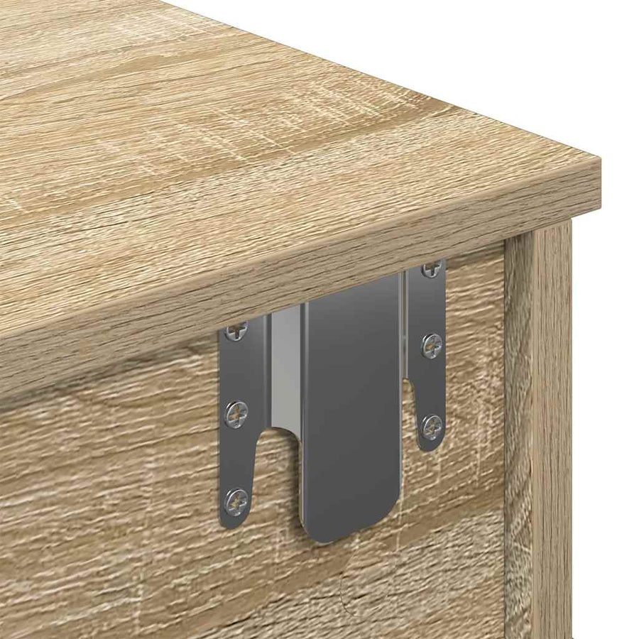 Wandschap met lades 60x25x15 cm bewerkt hout sonoma eikenkleur