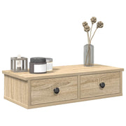 Wandschap met lades 60x28x15 cm bewerkt hout sonoma eiken