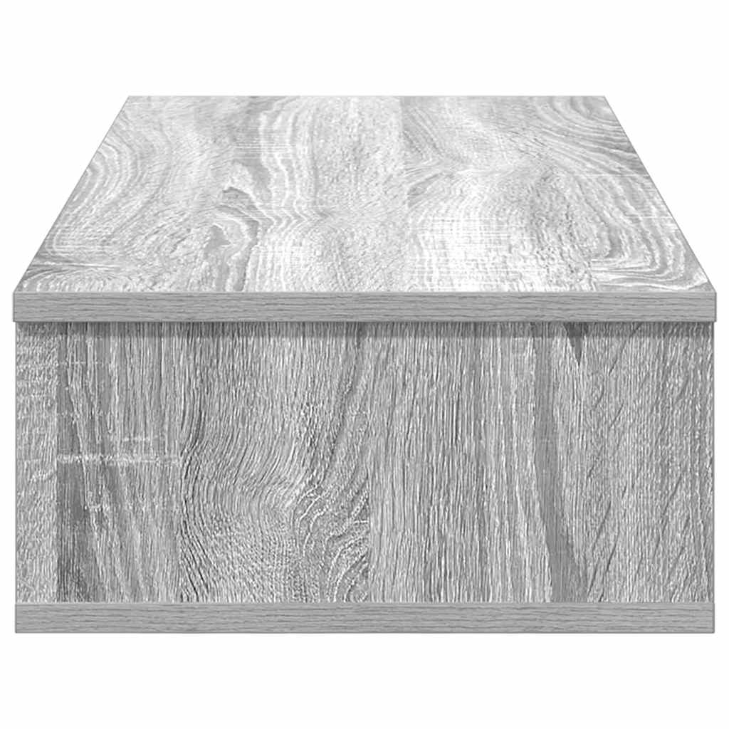 Wandschap met lades 80x31x17 cm bewerkt hout grijs sonoma eiken