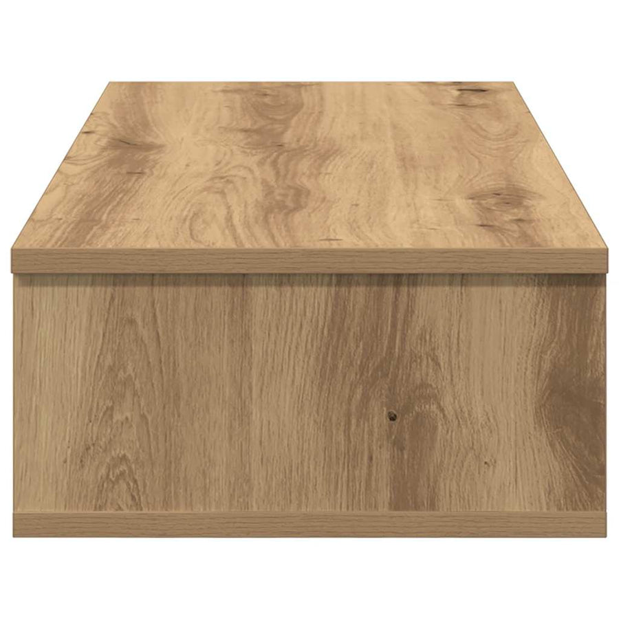 Wandschap Met Lades Bewerkt Hout Artisanaal Eiken 80 x 31 x 17 cm artisanaal eikenkleurig