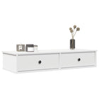 Wandschap met lades 100x37,5x19 cm wit bewerkt hout