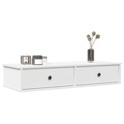 Wandschap met lades 100x37,5x19 cm wit bewerkt hout