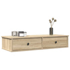 Wandschap met lades 100x37,5x19 cm bewerkt hout