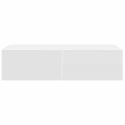 Wandschap met lades 60x26,5x15 cm bewerkt hout wit