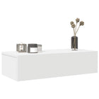 Wall shelf with drawers 60x26.5x15 cm treated wood white