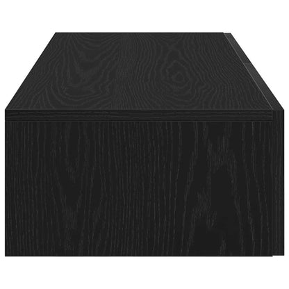 Wandschap met lades 60x26,5x15 cm bewerkt hout zwart