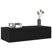 Wall shelf with drawers 60x26.5x15 cm treated wood black