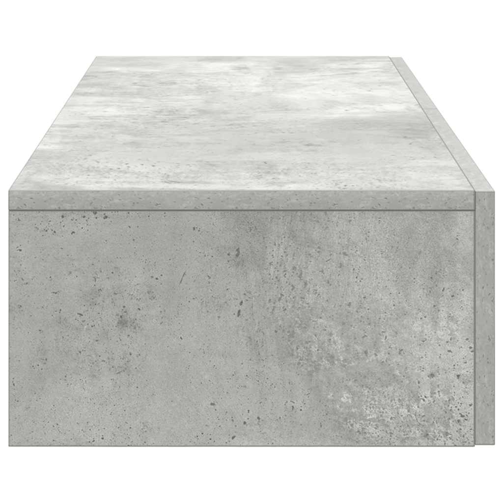 Wandschap met lades 60x26,5x15 cm bewerkt hout betongrijs