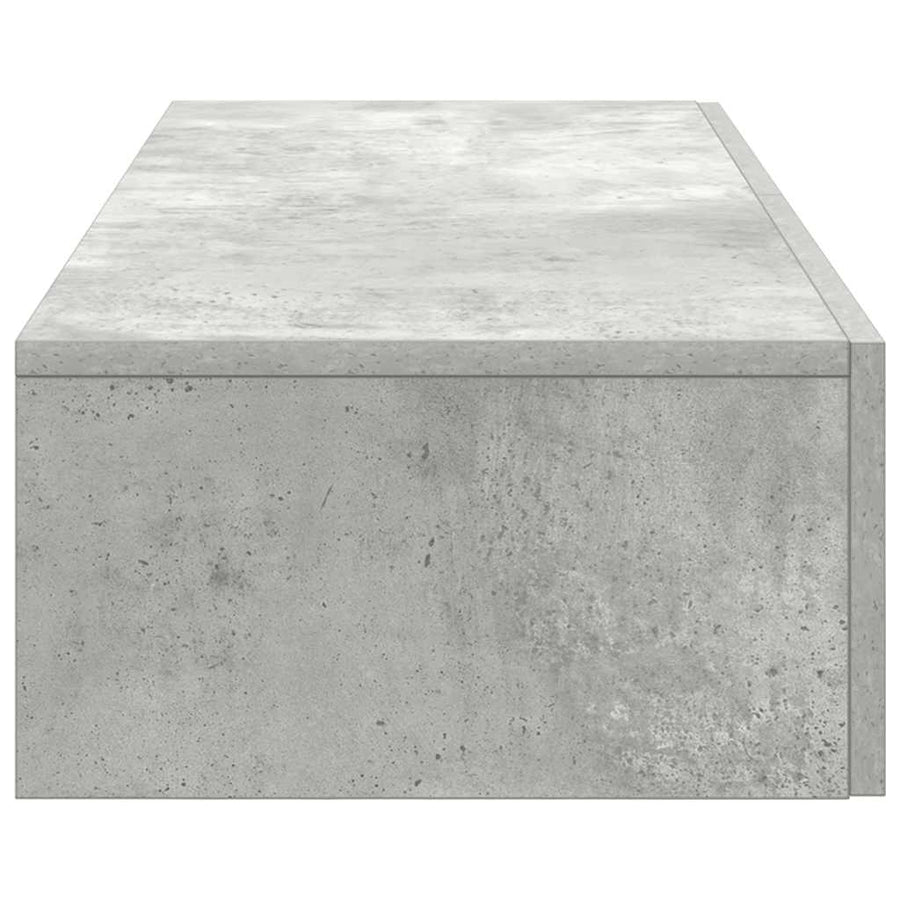 Wandschap met lades 60x26,5x15 cm bewerkt hout betongrijs
