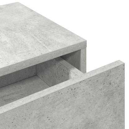 Wandschap met lades 60x26,5x15 cm bewerkt hout betongrijs