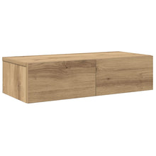Wandschap Met Lades 60X26,5X15 Cm Bewerkt Hout Artisanaal Eiken 60 x 26.5 x 15 cm artisanaal eikenkleurig